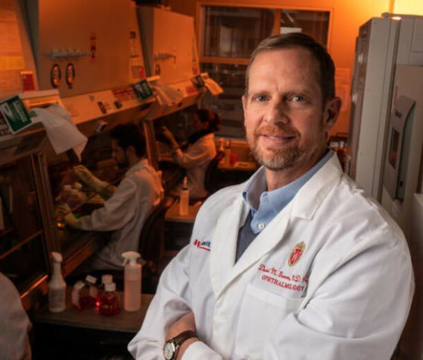 Dr. David Gamm, UW–Madison ophthalmology professor, stands in his laboratory.